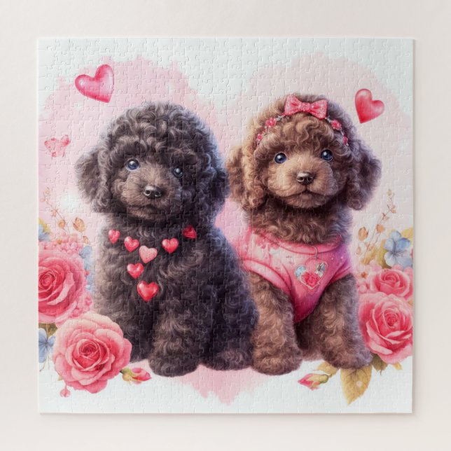 Cute Poodle Puppies Jigsaw Puzzle (Vertical)