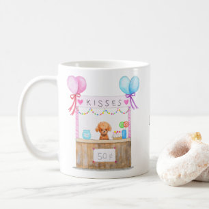 Cute Poodle Puppy Kissing Booth Personalized name Coffee Mug
