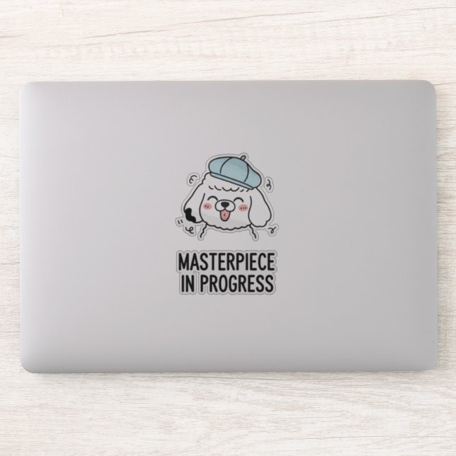 Cute Poodle Puppy Rosy Cheeks Blue Transparent (Computer)