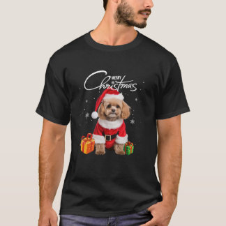 Cute Poodle Santa Hat Merry Christmas Tree Xmas Do T-Shirt