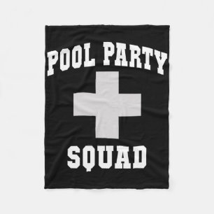 Cute Pool Party Squad Dad Cruise Swim Scuba Surfin Fleece Blanket