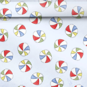 Cute Pool Party Whimsical Beach Balls Funny Wrapping Paper