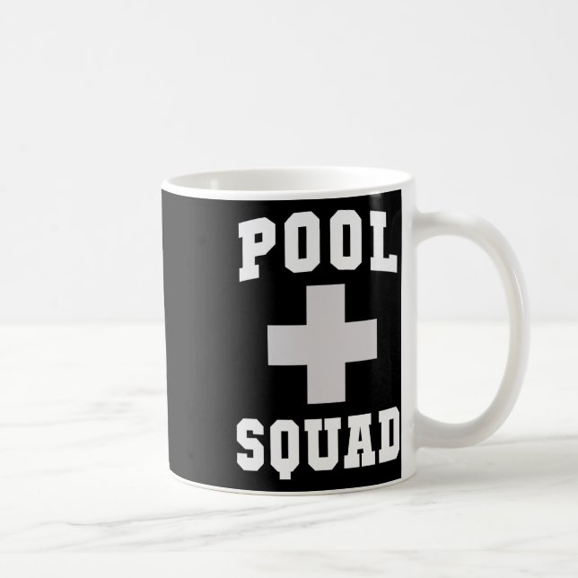 Cute Pool Squad Rescuer Dispatch Lifeguards Swim C Coffee Mug (Right)