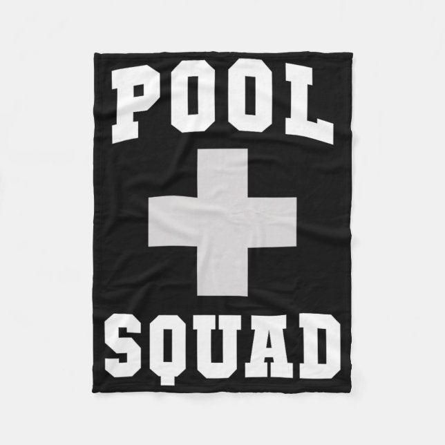 Cute Pool Squad Rescuer Dispatch Lifeguards Swim C Fleece Blanket (Front)