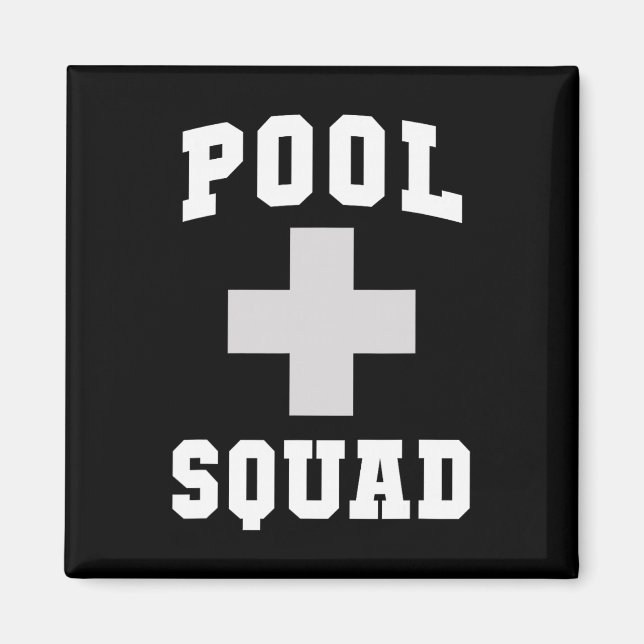 Cute Pool Squad Rescuer Dispatch Lifeguards Swim C Magnet (Front)