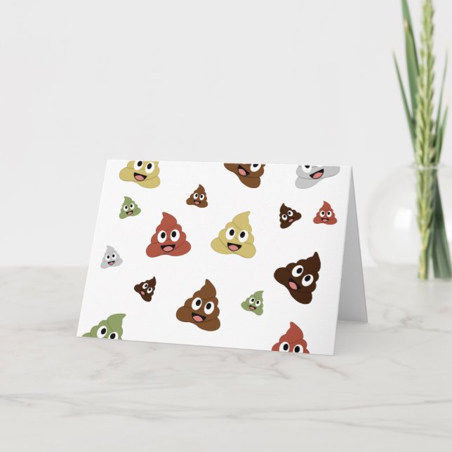 Cute Poop emoji funny gift ideas Card (Front)