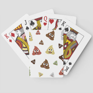Cute Poop emoji funny gift ideas Playing Cards