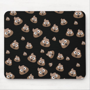 Cute Poop Emoji Pattern Mouse Pad
