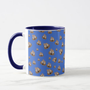Cute Poop Emoji Pattern Mug