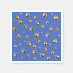 Cute Poop Emoji Pattern Napkin
