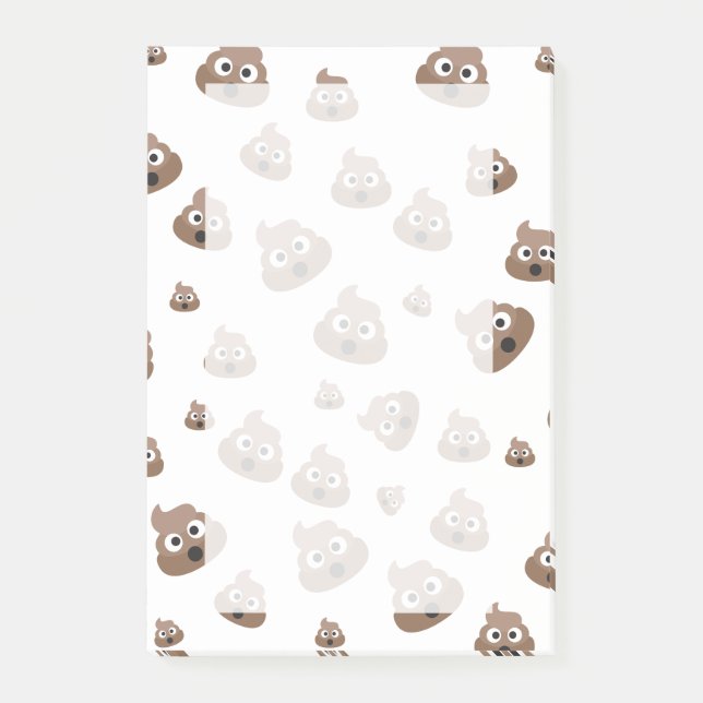 Cute Poop Emoji Pattern Post-it Notes (Front)