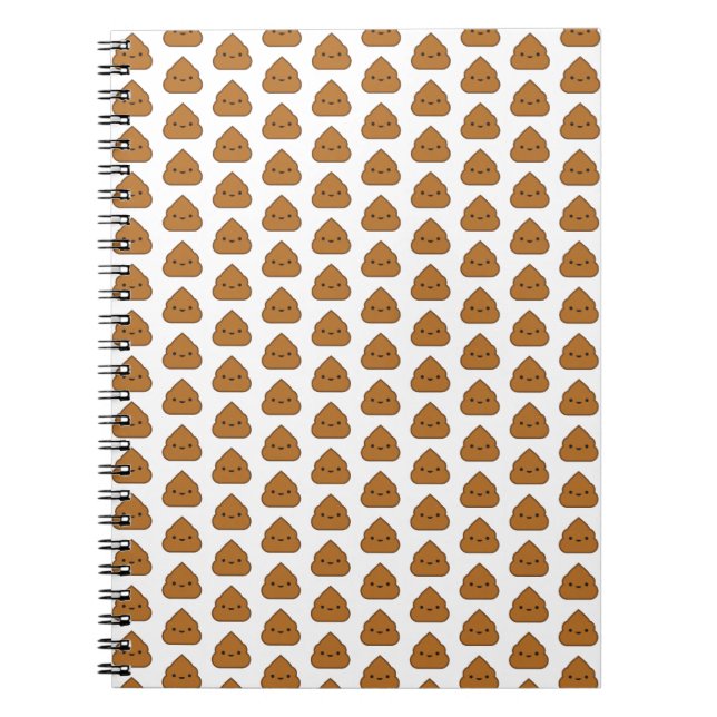 Cute Poop Pattern Spiral Notebook (Front)