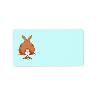 Cute Poopin Bunny Butt © Sandy Long Labels