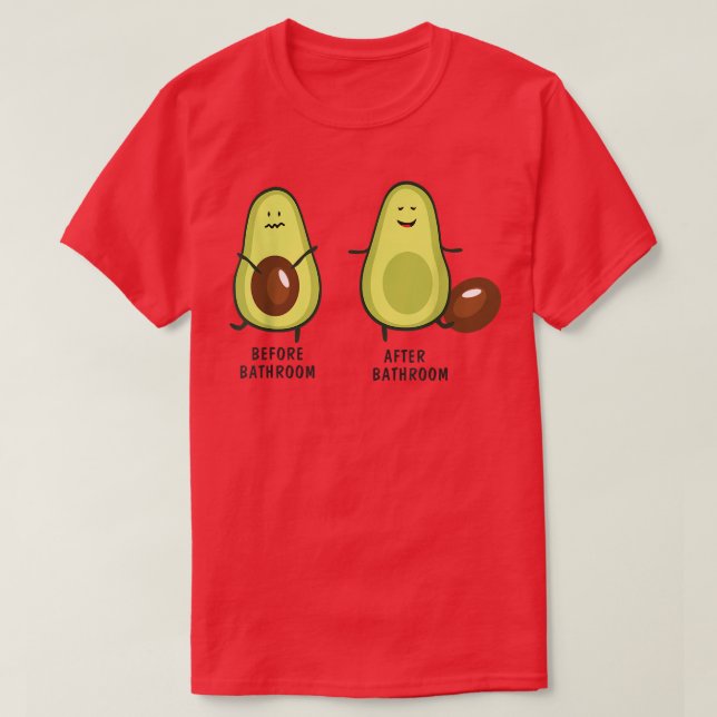 Cute Pooping Avocado For Men Women, Vegan, Poop  T-Shirt (Design Front)