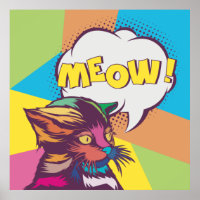 Cute Pop Art Cat