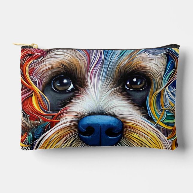 Cute Pop Art Terrier   Accessory Pouch (Front)