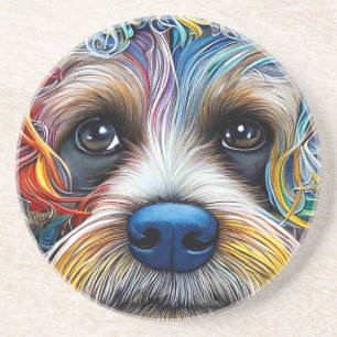 Cute Pop Art Terrier   Coaster