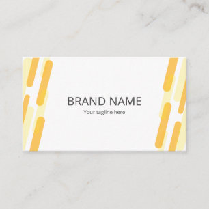 Cute Pop Simple Geometric Yellow Orange Line Layou Business Card