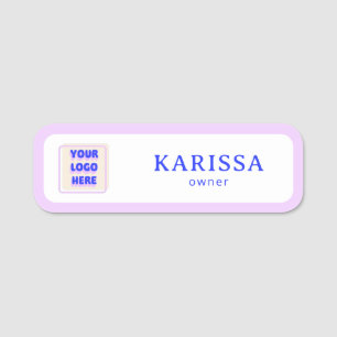 Cute Pop Up Vendor Personalized Logo Name Tag