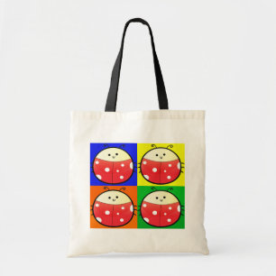 Cute Popart Ladybird Tote Bag