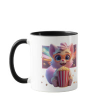 Cute Popcorn Kitty Coffee Mug