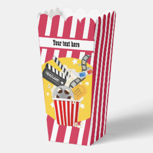 Cute popcorn movie customisable favour box