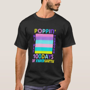 Cute Poppin My Way Through 100 Days Of School Kind T-Shirt