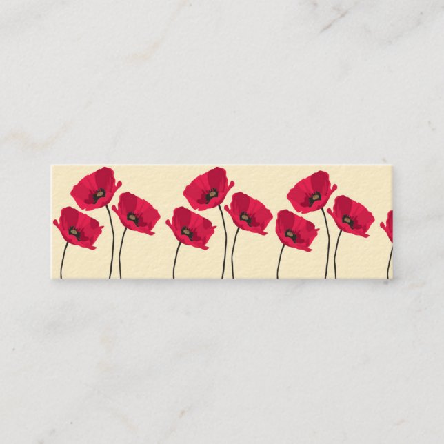 Cute poppy business card (Front)