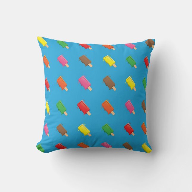 Cute Popsicle Cartoon Pattern Cushion (Front)