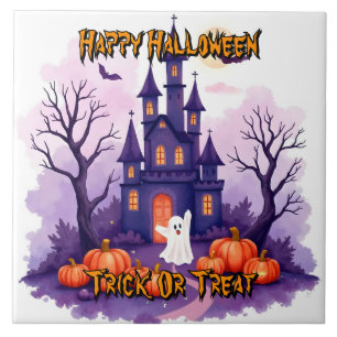 Cute Popular Halloween Spooky Collection Ceramic Tile