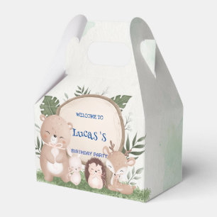 Cute Porcupine Bear birthday jungle Birthday party Favour Box