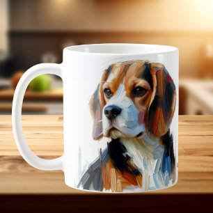 Cute Portrait Of Beagle  Coffee Mug