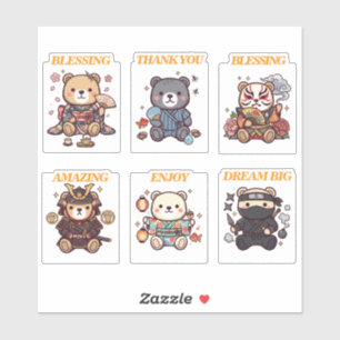 Cute Positive Bear-6 Designs-vol4
