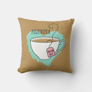 Cute Positivitea Gift for New Home Cushion