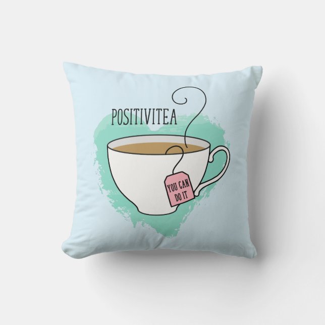 Cute Positivitea Gift for New Home Cushion (Front)