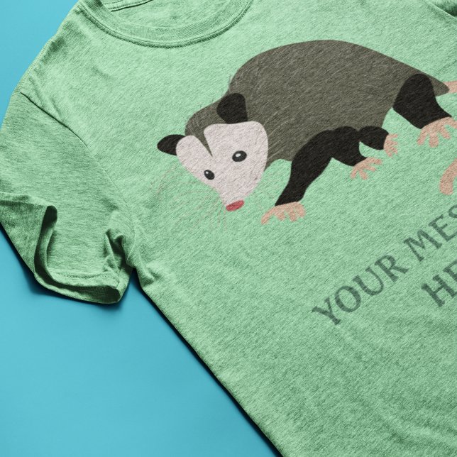 Cute Possum Illustration Personalised Tri-Blend Shirt (Creator Uploaded)