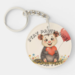 Cute Possum Keychain – Stay Pawesome