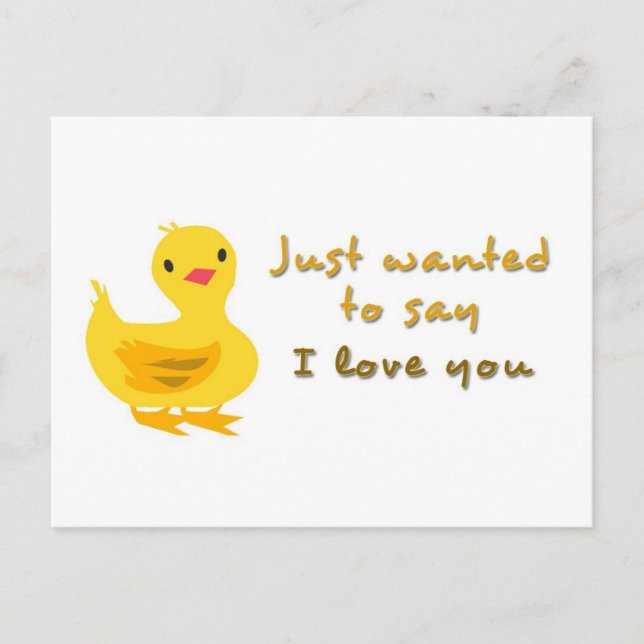 Cute Postcard with Duckling (Front)