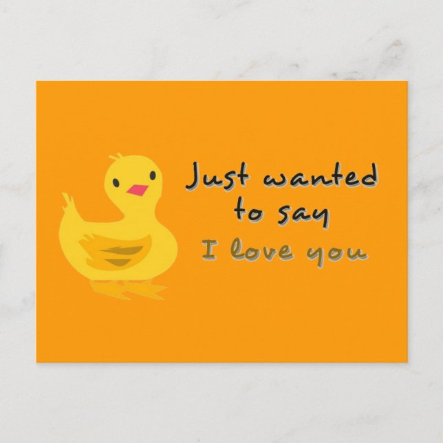 Cute Postcard with Duckling (Front)