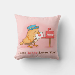 Cute Postman Birdy Some Birdy Loves You Cushion