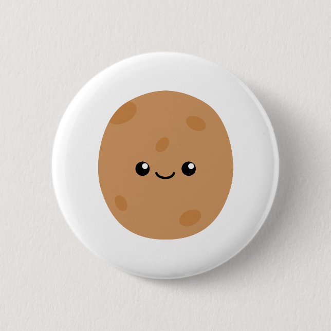 Cute Potato 6 Cm Round Badge (Front)