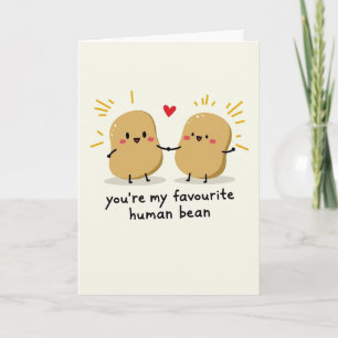 Cute Potato Human Bean Card