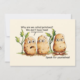 Cute Potatoes has Toes Funny Potato Pun