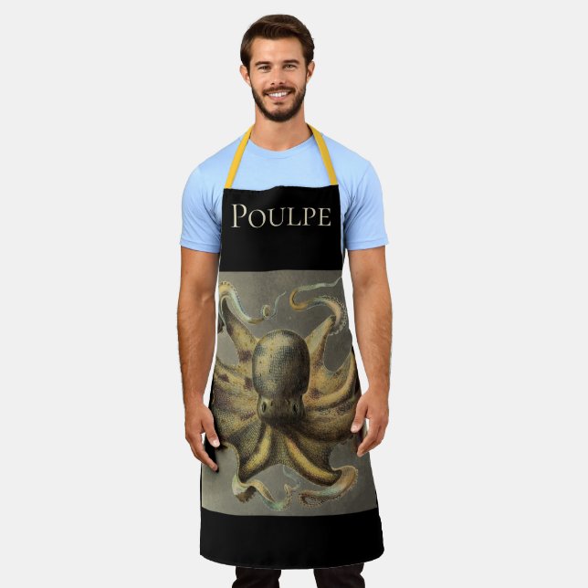 Cute Poulpe Kitchen Apron (Worn)