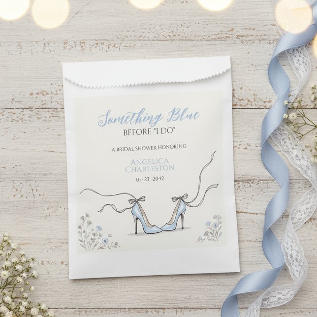 Cute Powder Blue Heels Bridal Shower Favour Bag (Cute Powder Blue Heels Bridal Shower Favor Bag
)