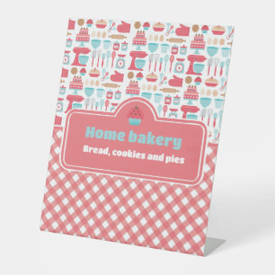 Cute & Practical Custom Home Bakery Baking Design Pedestal Sign