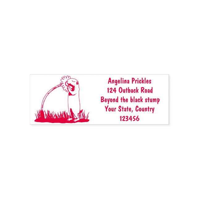 Cute prairie dog sniffing flower cartoon self-inking stamp (Design)