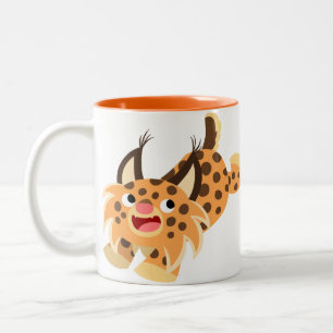 Cute Prankish Cartoon Bobcat Mug