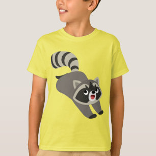 Cute Prankish Cartoon Racoon Children T-Shirt