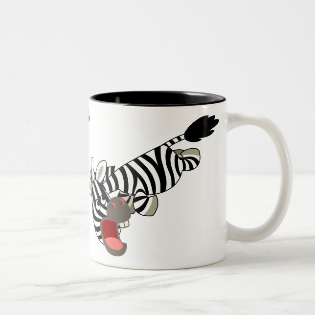 Cute Prankish Cartoon Zebra Mug (Right)